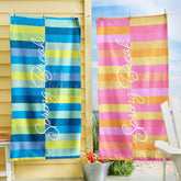Lofaris Diverse Stripes Personalized Name Beach Towel